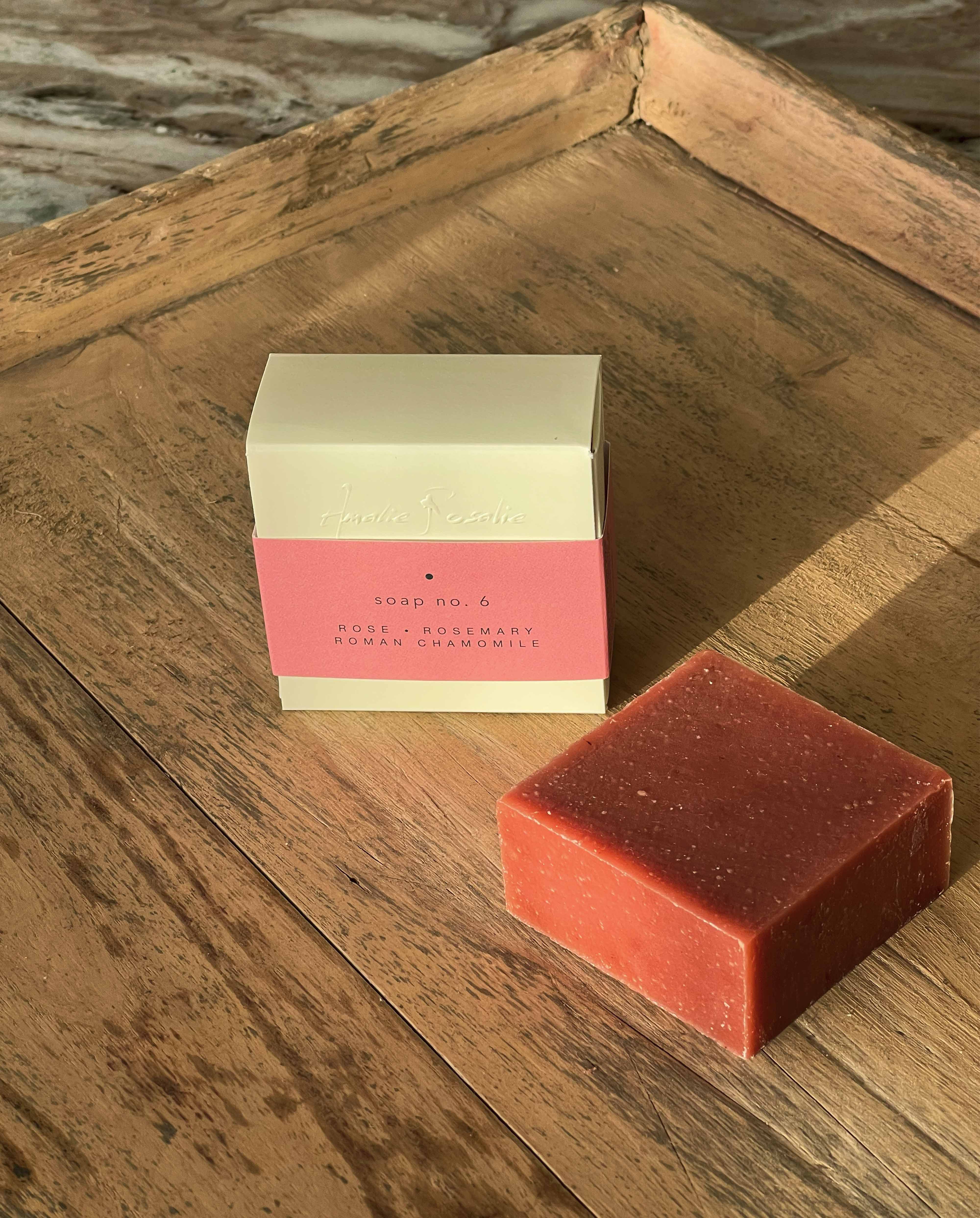 Soap no. 6 | ROSE, ROSEMARY, ROMAN CHAMOMILE