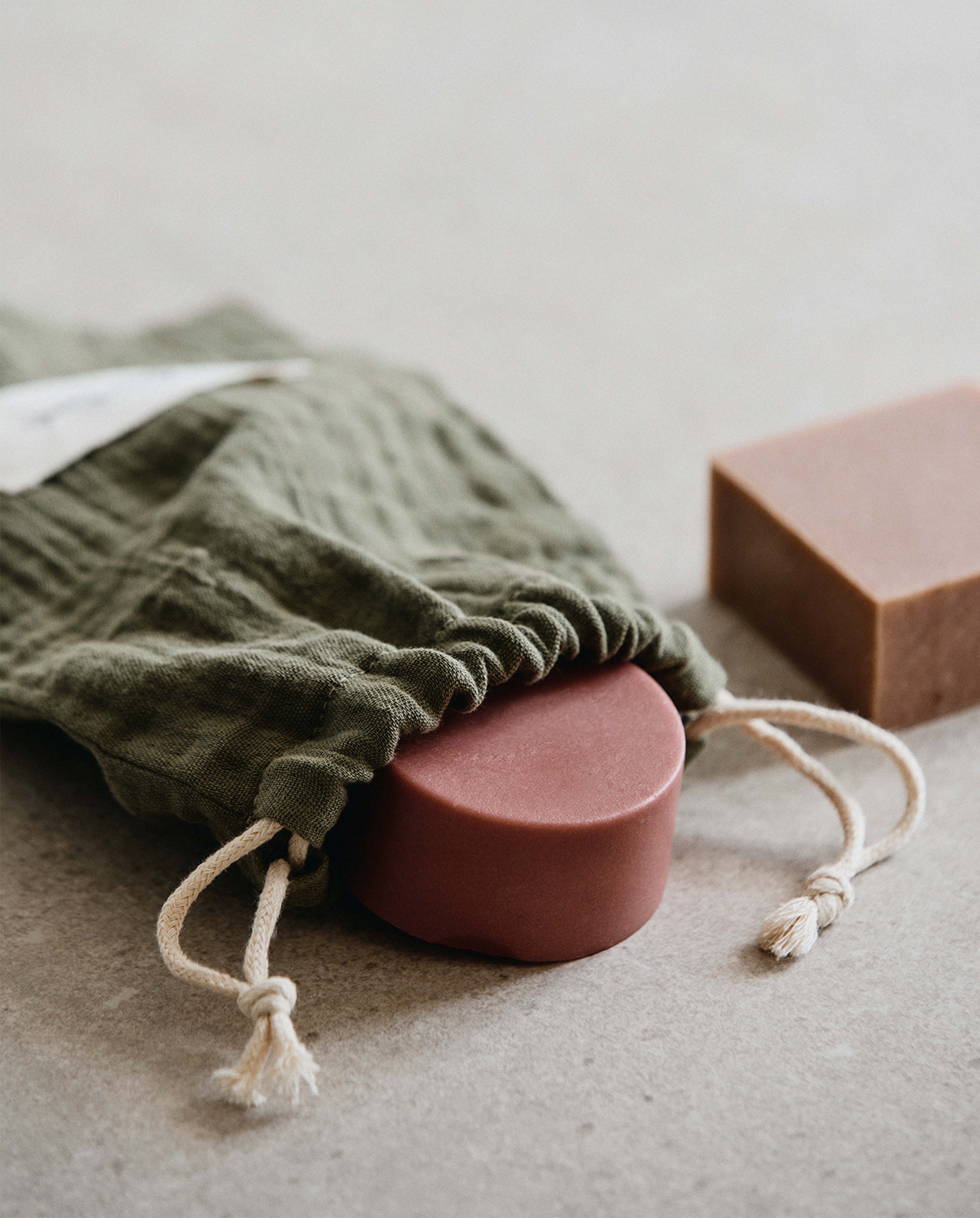 Cotton soap bag | GREEN