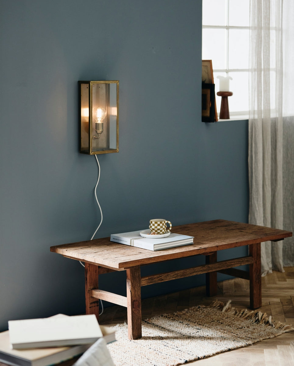 EOS wandlamp, buiten - messing