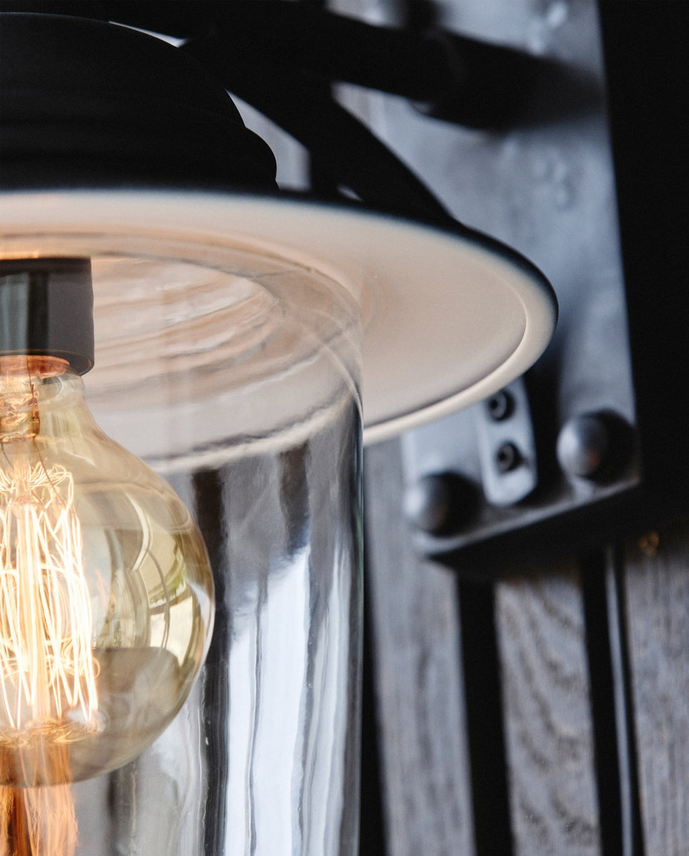 Outdoor lamp for wall - black finish