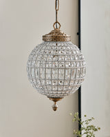 Crystal lamp, glass beads, medium