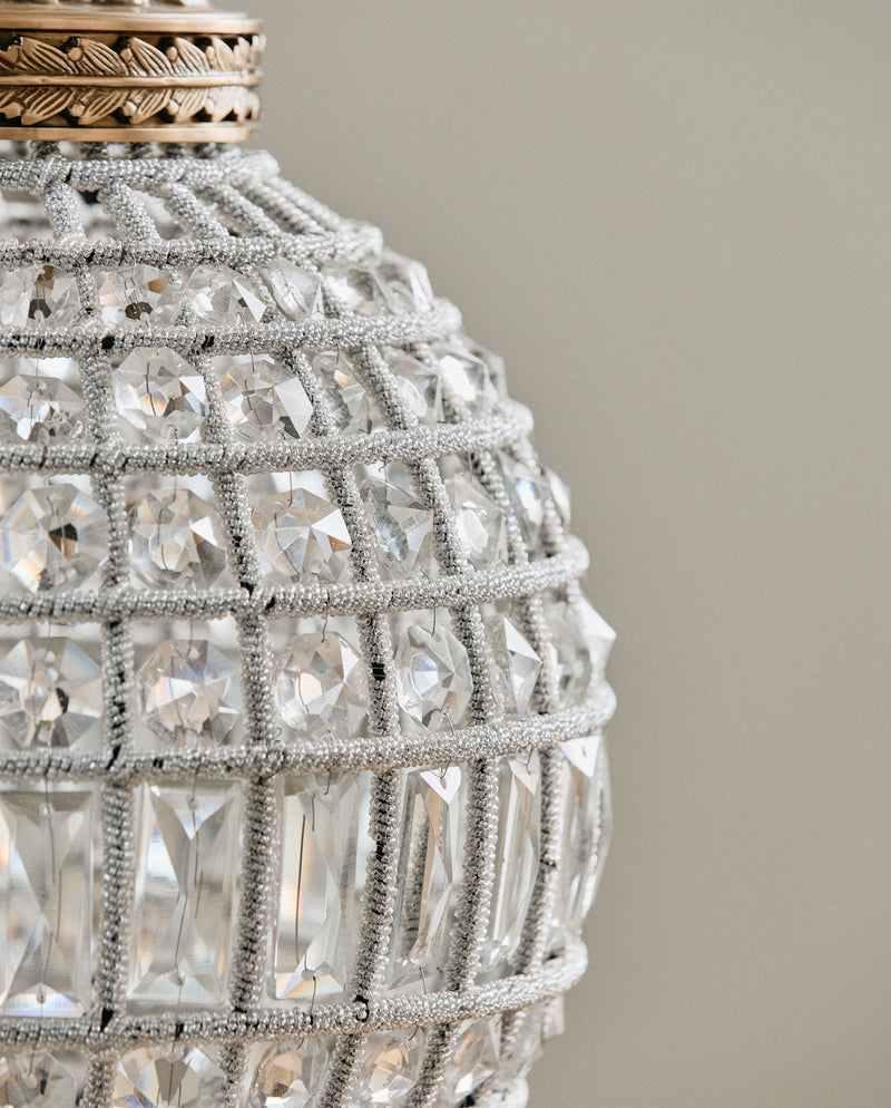 Crystal lamp, glass beads, medium