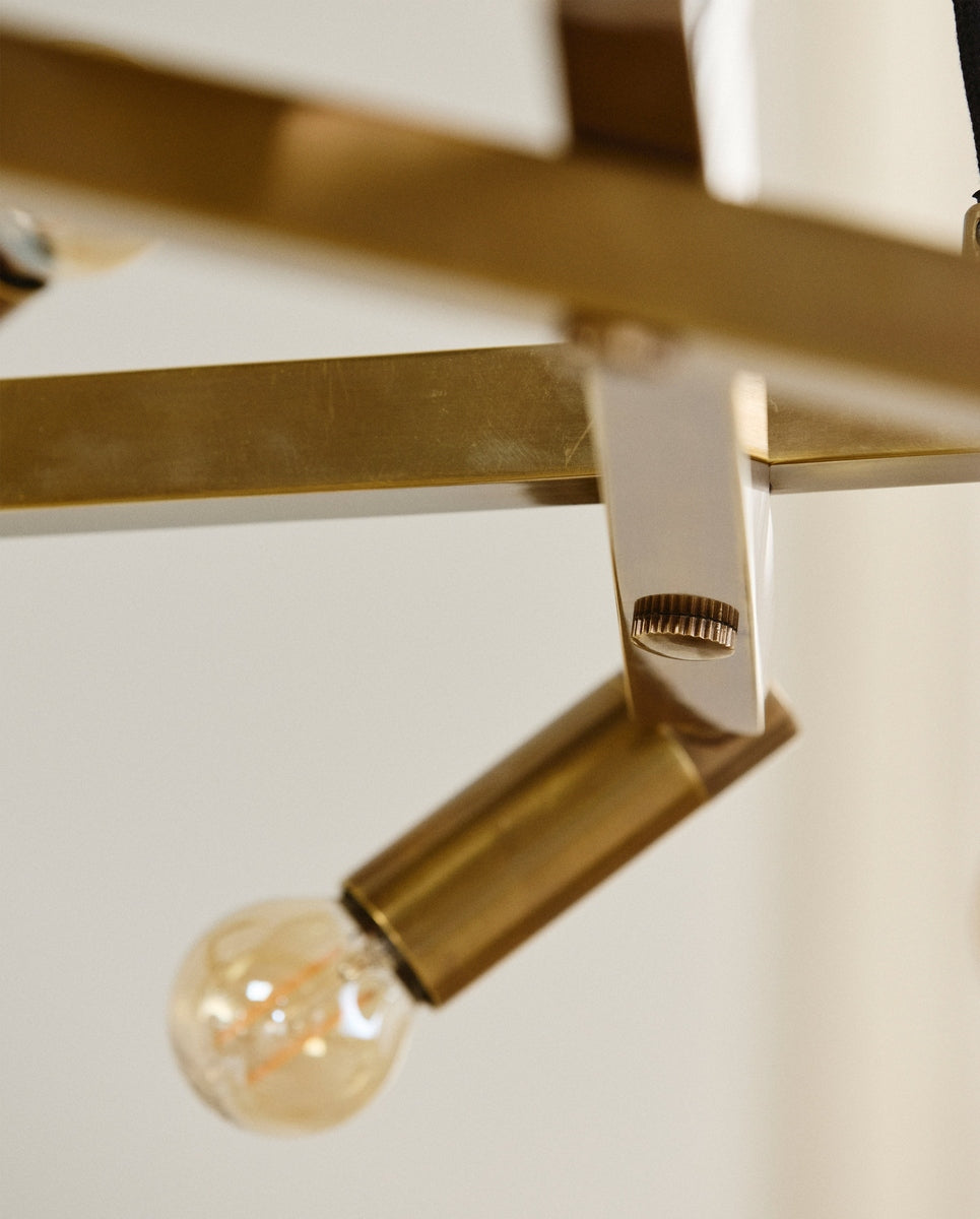 Kroonluchter - messing f/10 lampen