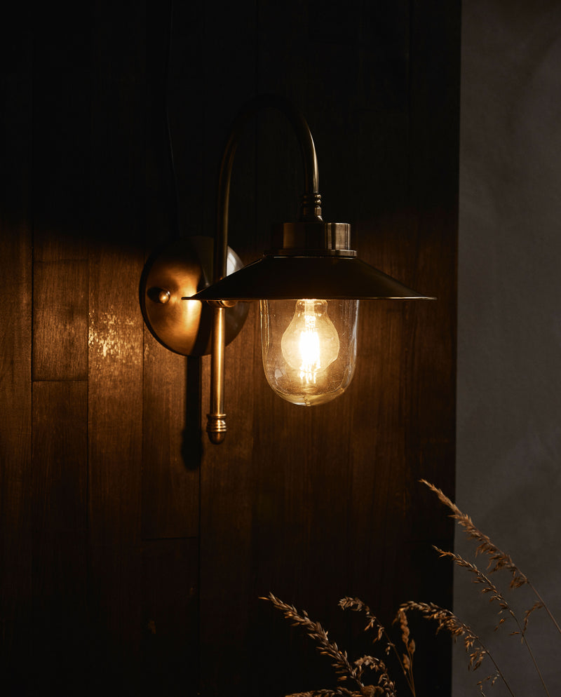 LASON wall lamp, outdoor - brass