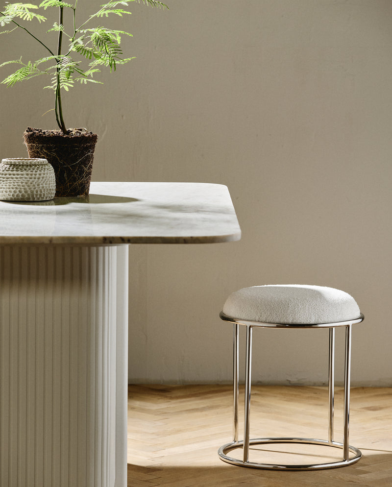 KOMATI Hocker - Elfenbein