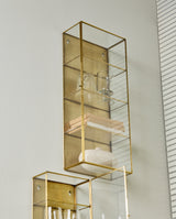 ADA wall cabinet, L, 3 shelves, golden finish