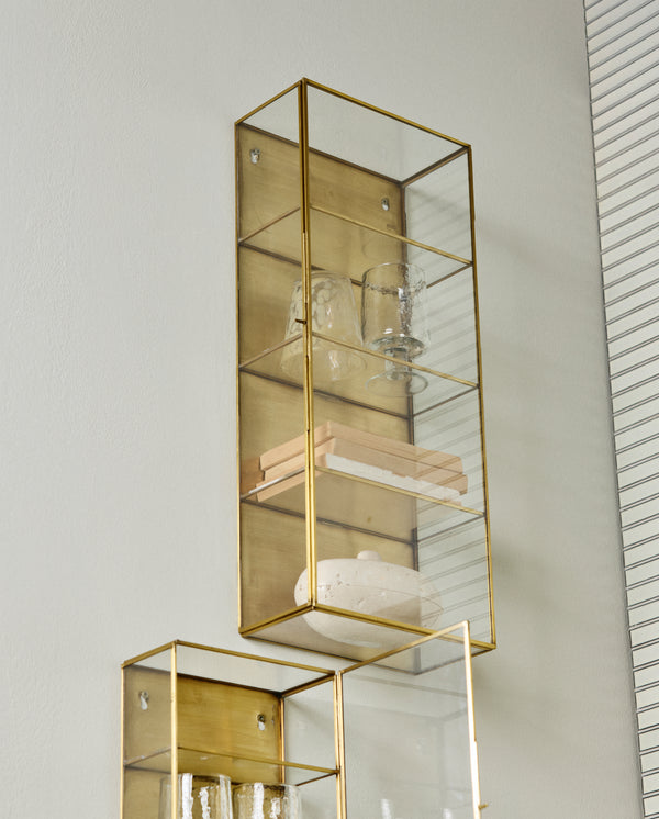 ADA wall cabinet, L, 3 shelves, golden finish