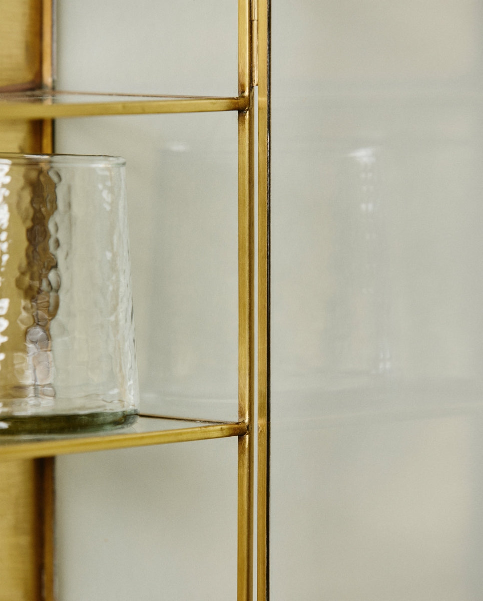 ADA wall cabinet, M, 4 shelves, golden finish