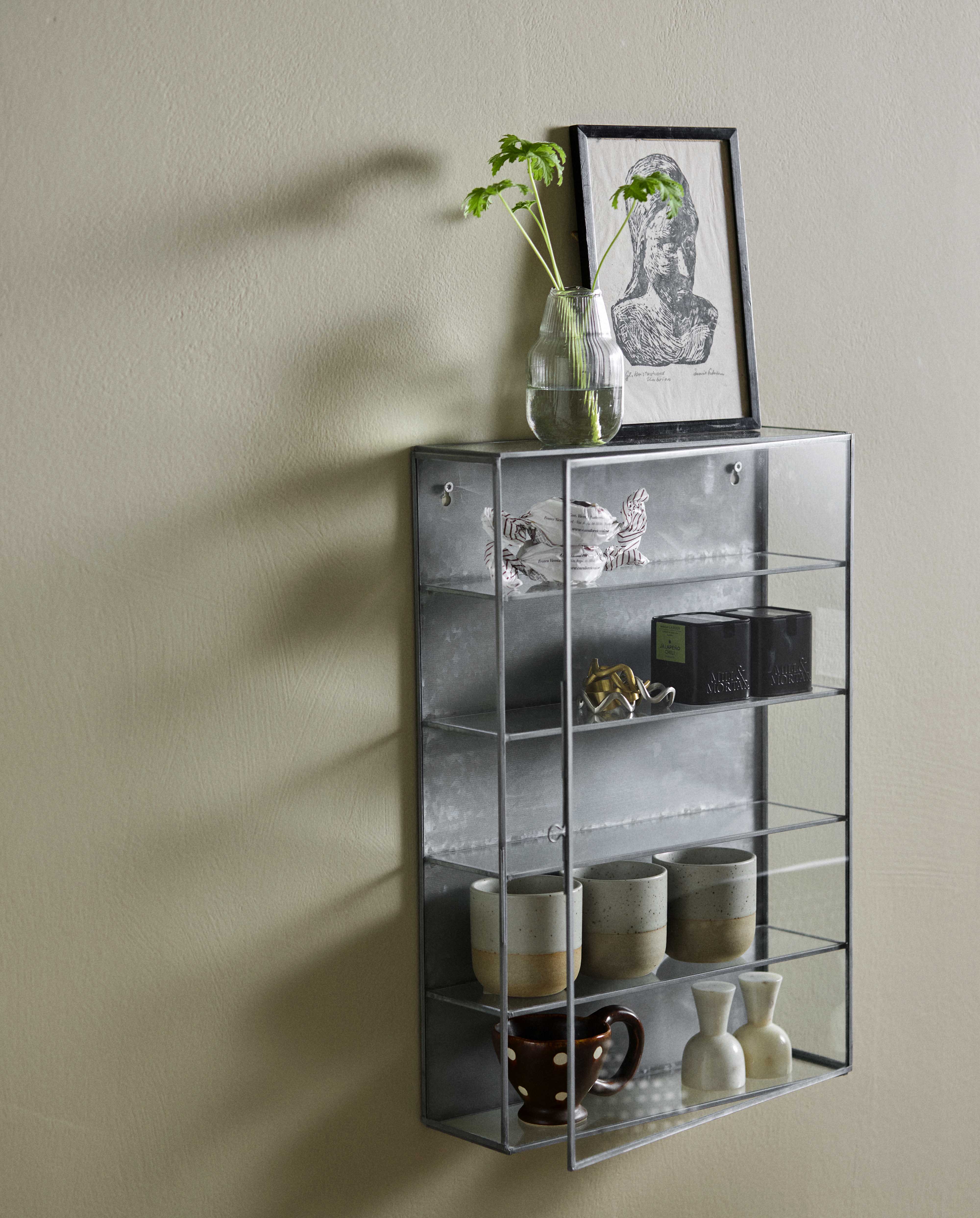 ADA Wandschrank, M, 4 Regale - antikes Eisen