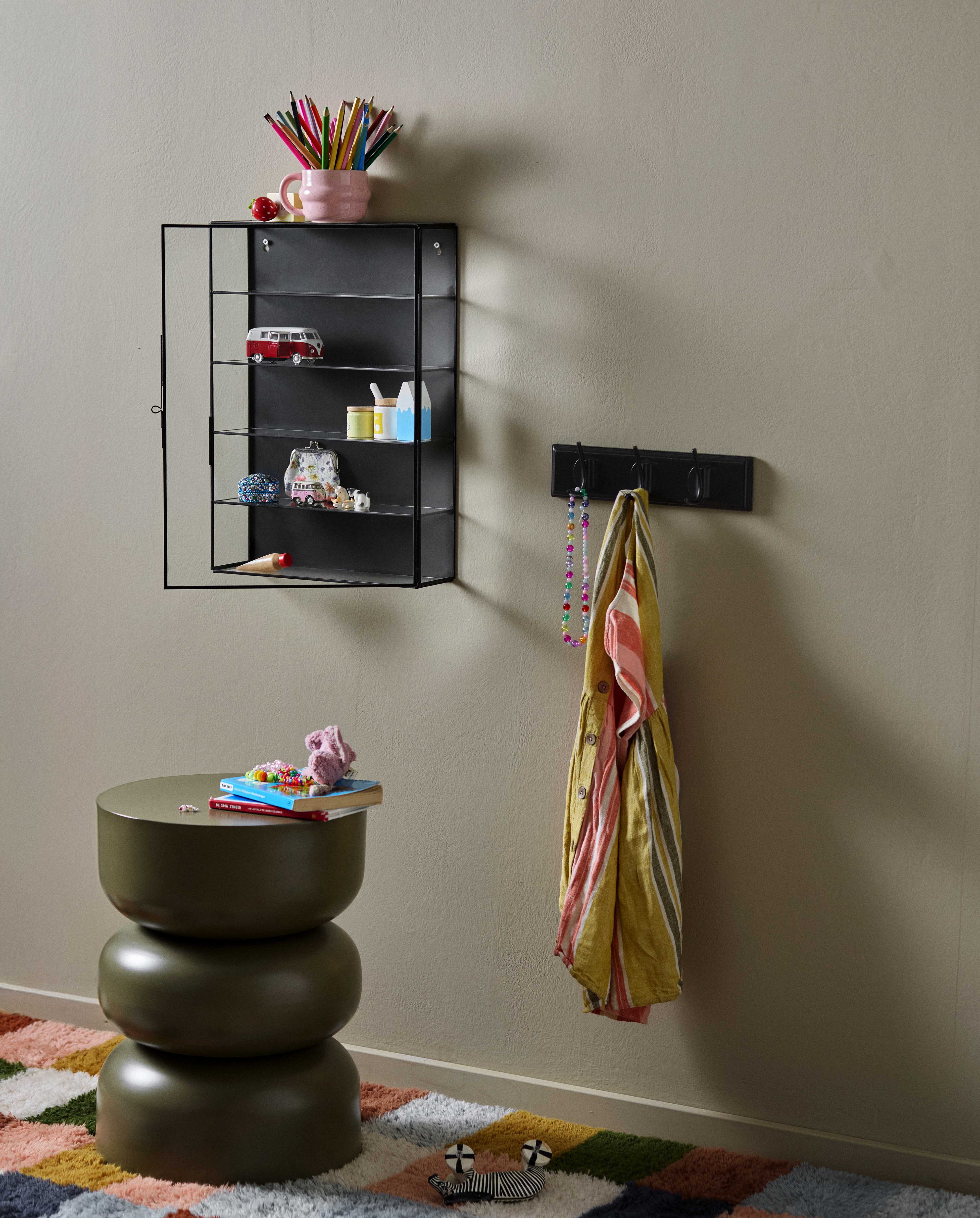 ADA Wandschrank, M, 4 Regale - schwarz