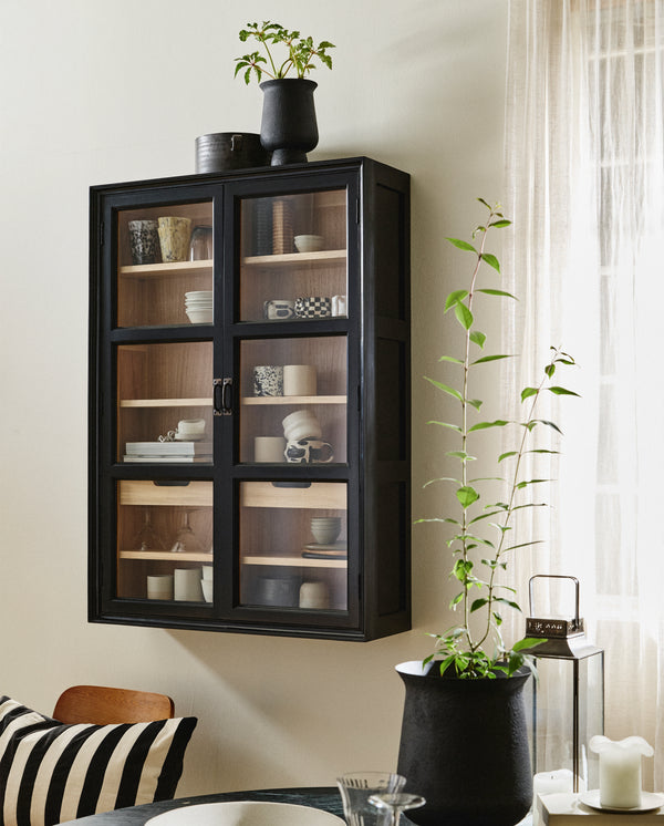 VIVA wall cabinet, 2 doors - black