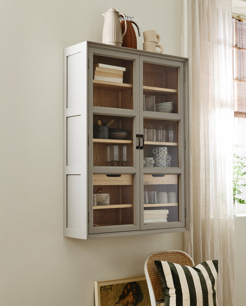 Armario de pared VIVA, 2 puertas - gris