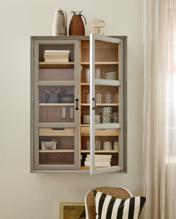 Armario de pared VIVA, 2 puertas - gris
