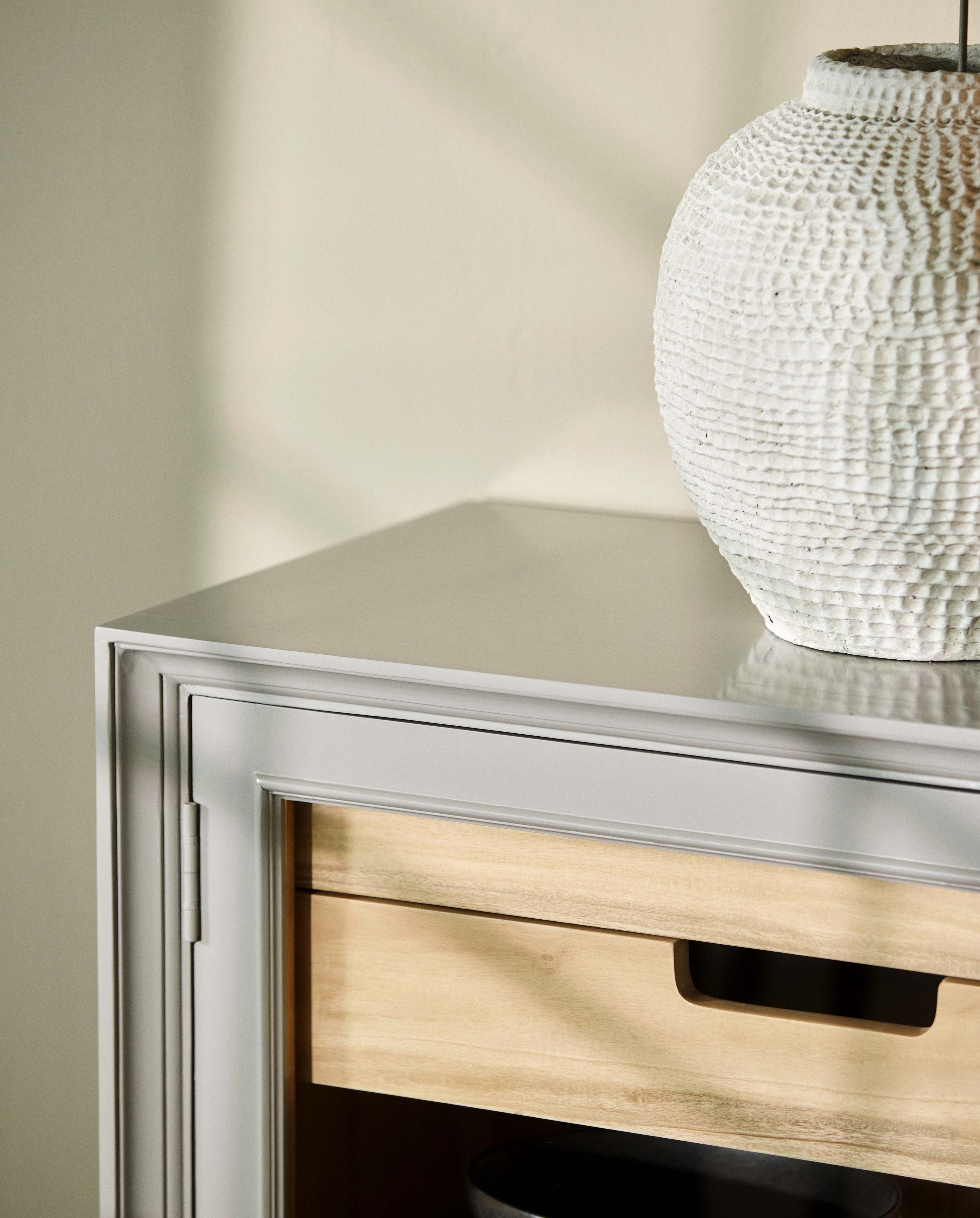 Armario VIVA, 2 puertas bajo - gris