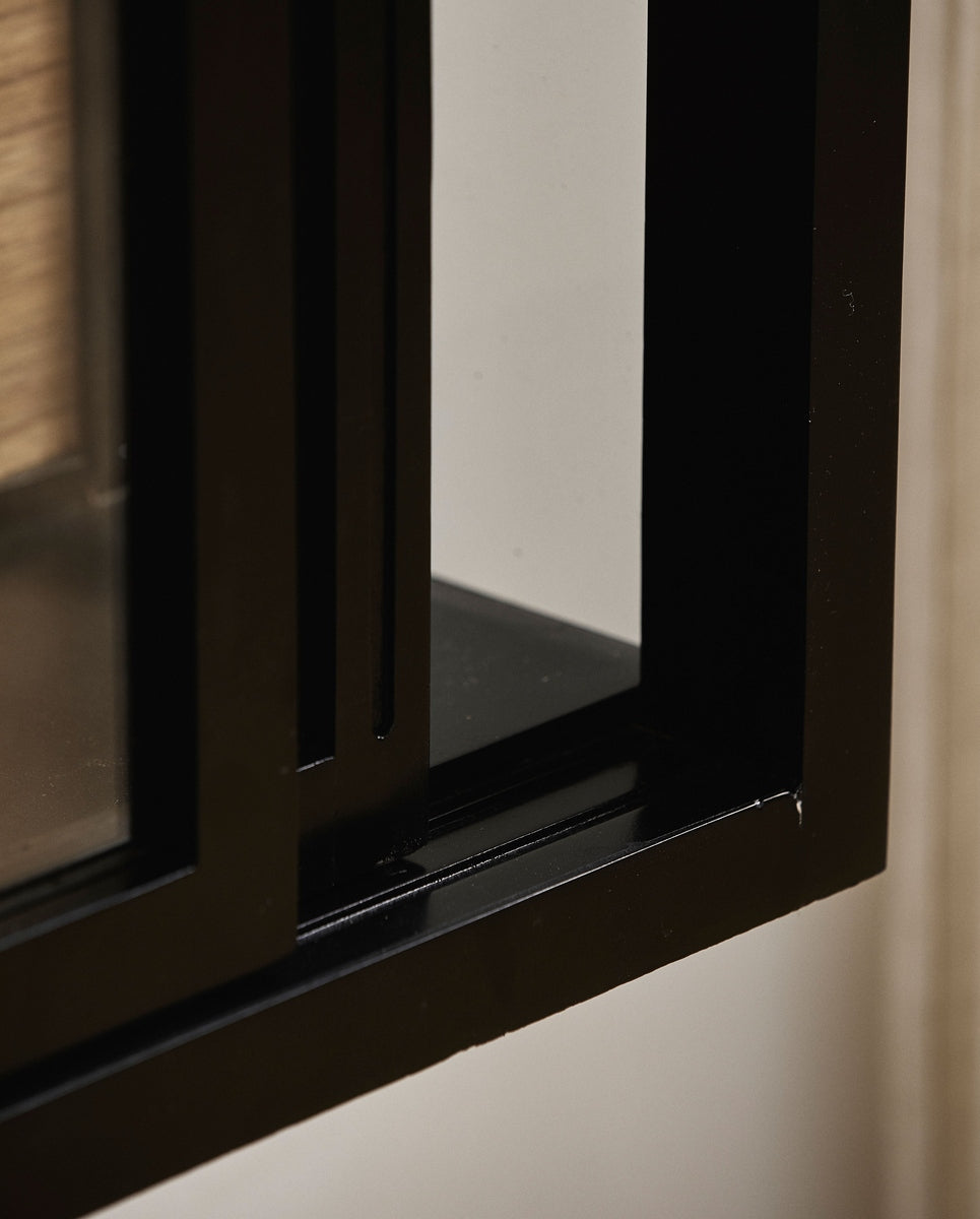 BEI élément mural, portes coulissantes, noir