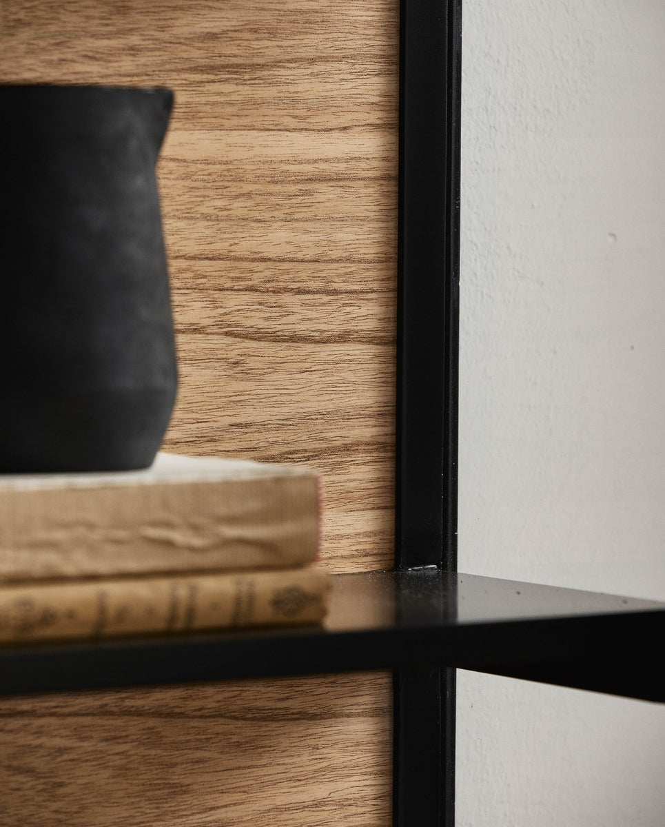 BEI élément mural, portes coulissantes, noir