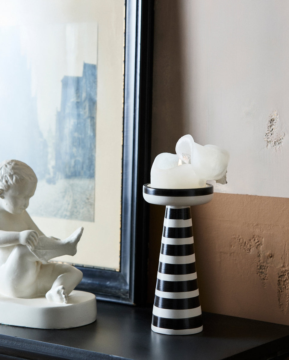 Bougeoir CUMO - noir/blanc