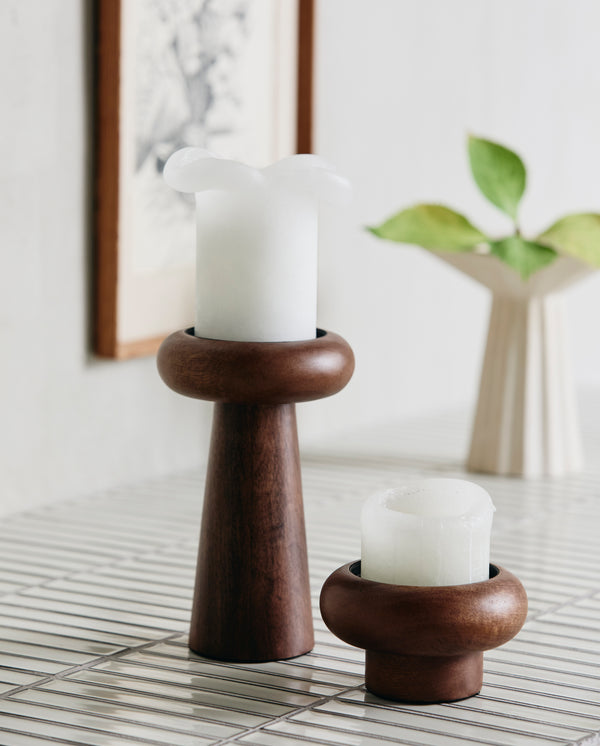 BAWE candle holder, L - nature