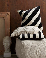 THETA cushion cover - ivory/black