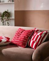 BEID cushion cover - ivory/red