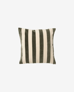 Housse de coussin ALHENA, 48x48 - ivoire/vert