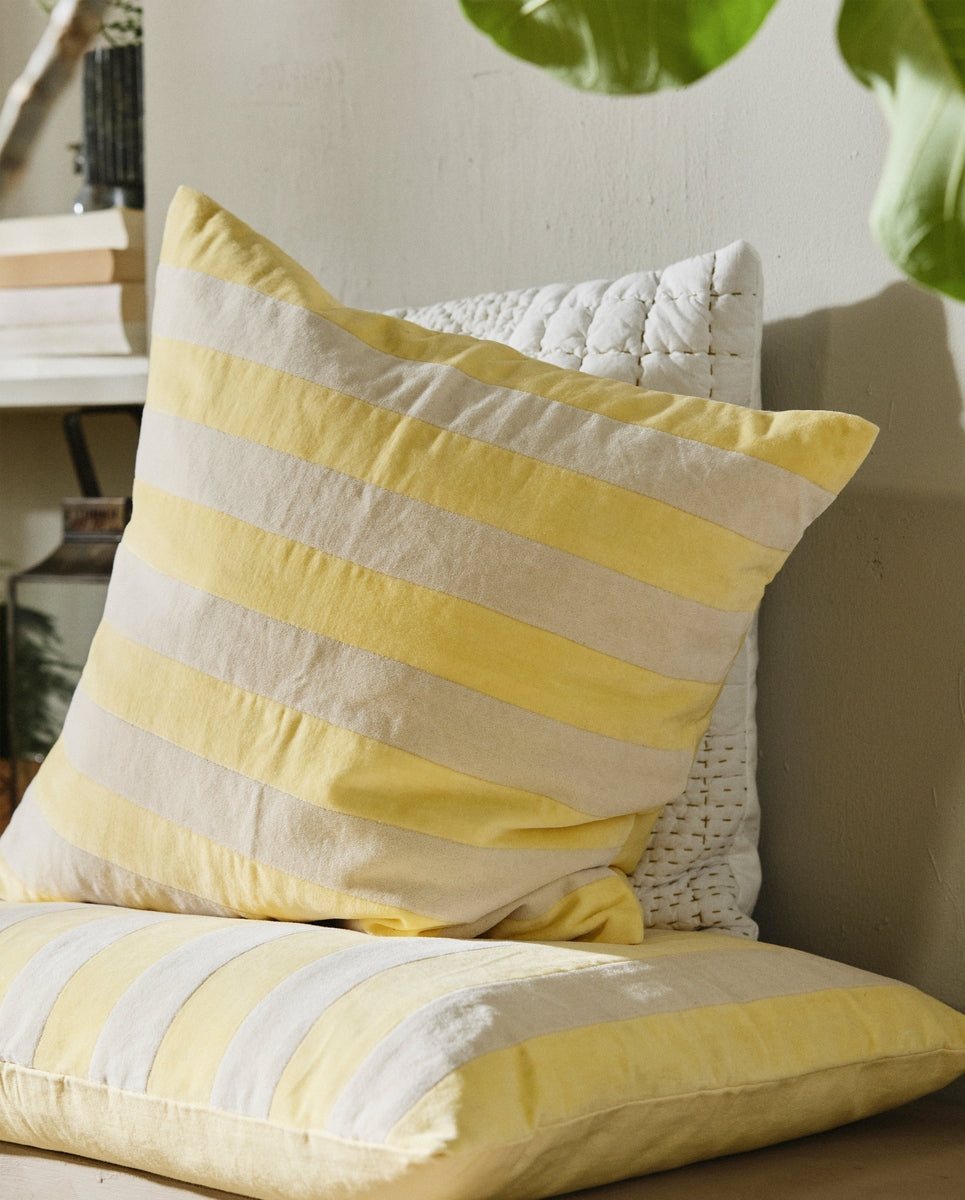 Housse de coussin ALHENA, 48x68 - ivoire/jaune