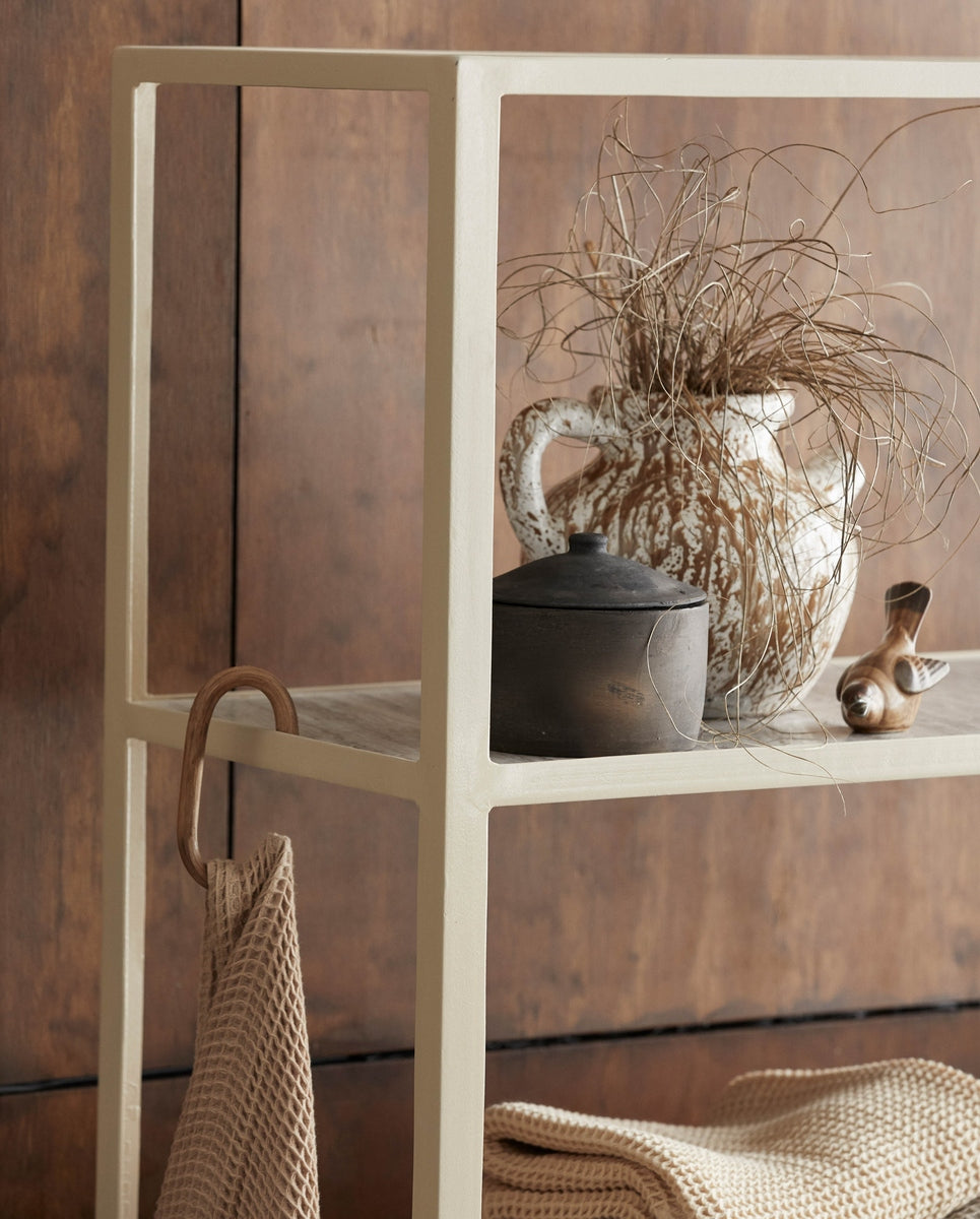 SAMOS vaas, geglazuurd - bruin/wit