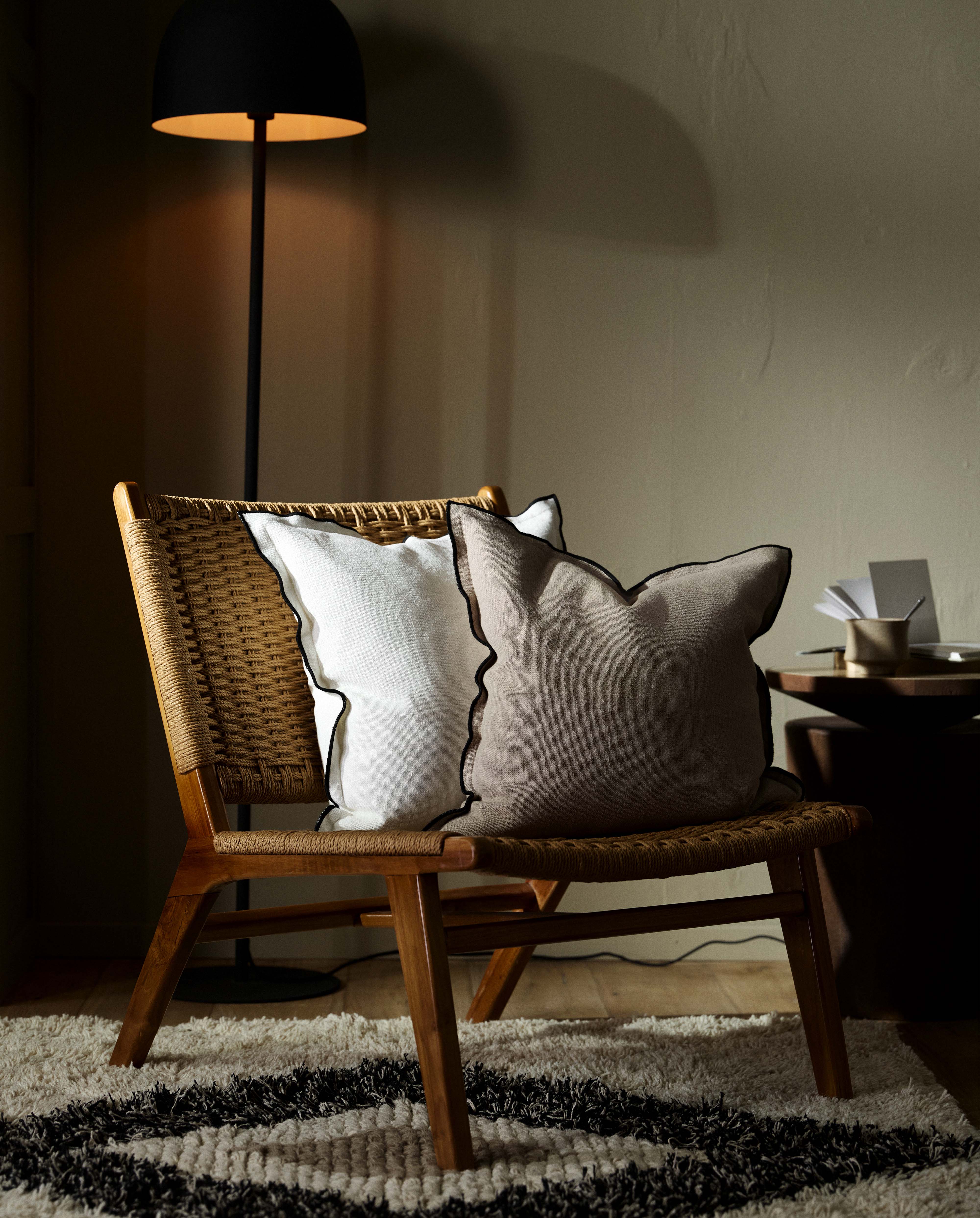 Fodera per cuscino ALTAIR, 48x48 - marrone