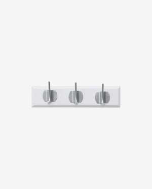 EDGY Garderobenständer, 3 Haken - weiß mit Chrom-Finish
