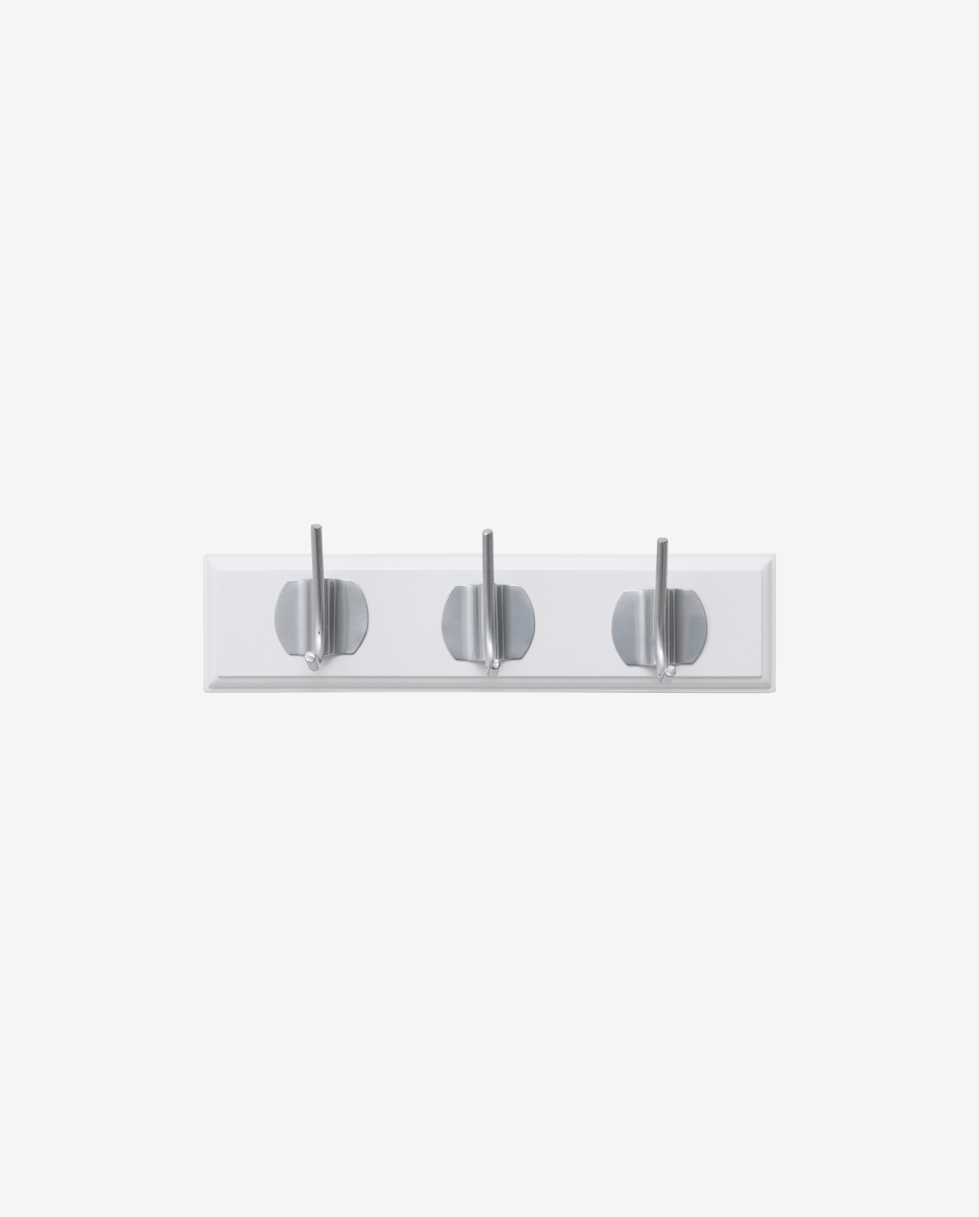 EDGY coat rack, 3 hooks - white w. chrome finish