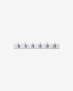 EDGY Garderobe, 6 Haken - weiß mit Chrom-Finish