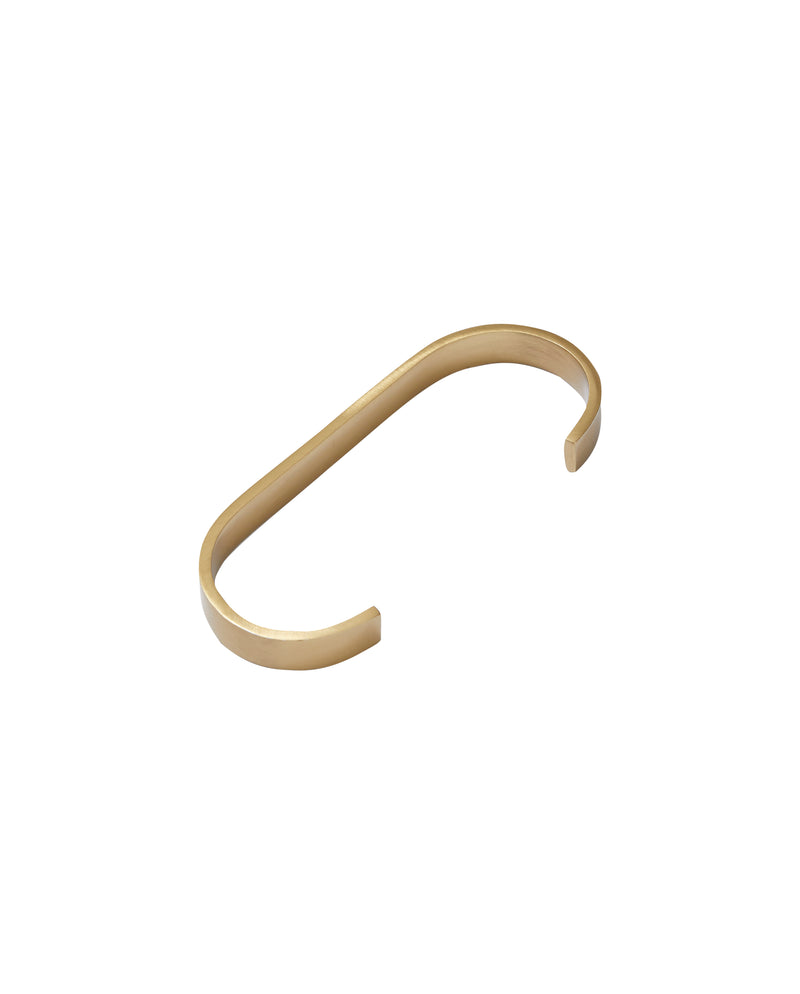 C-hook, flat - brass finish