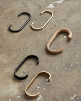 C-hook, round - brass finish