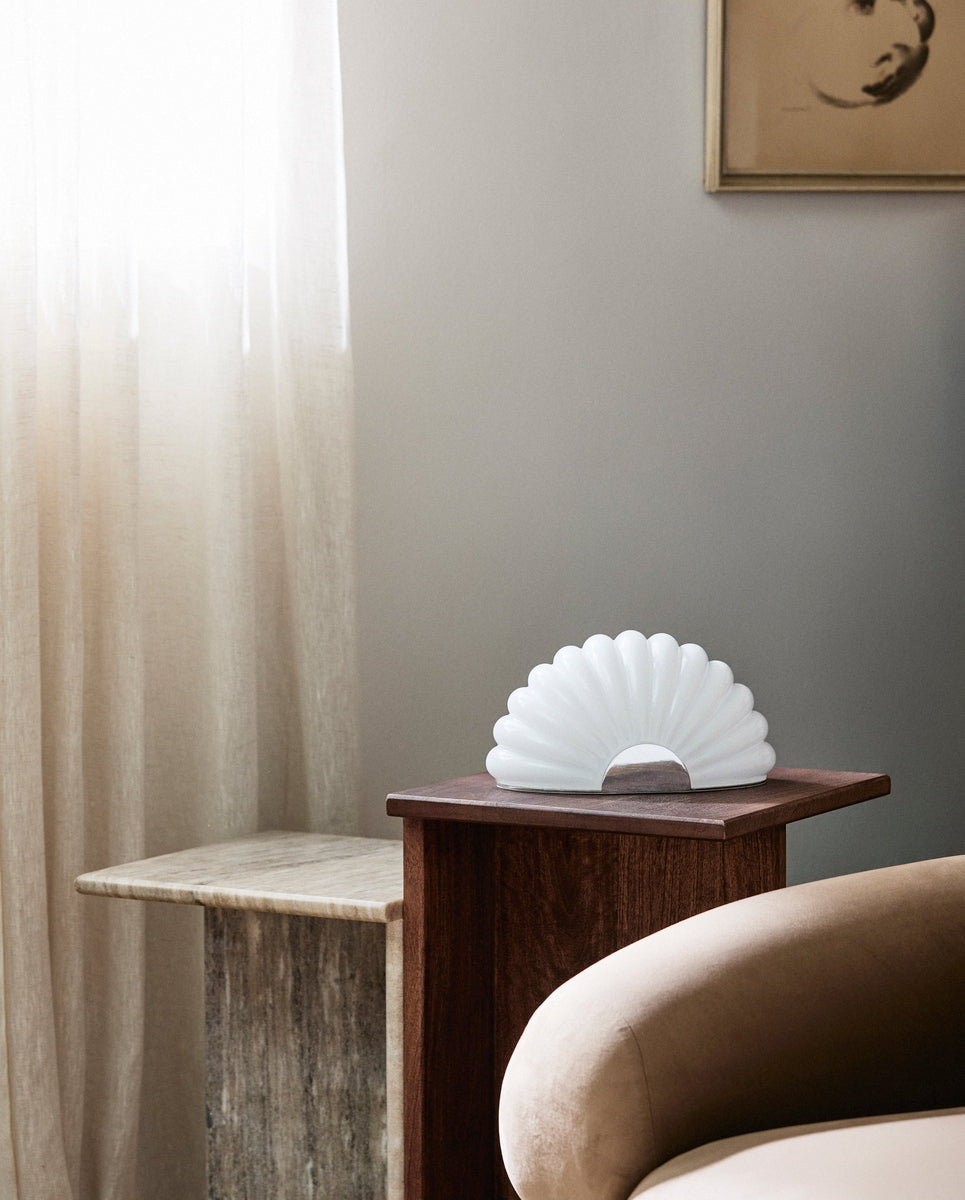 GLINA hoge tafels - hout/marmer