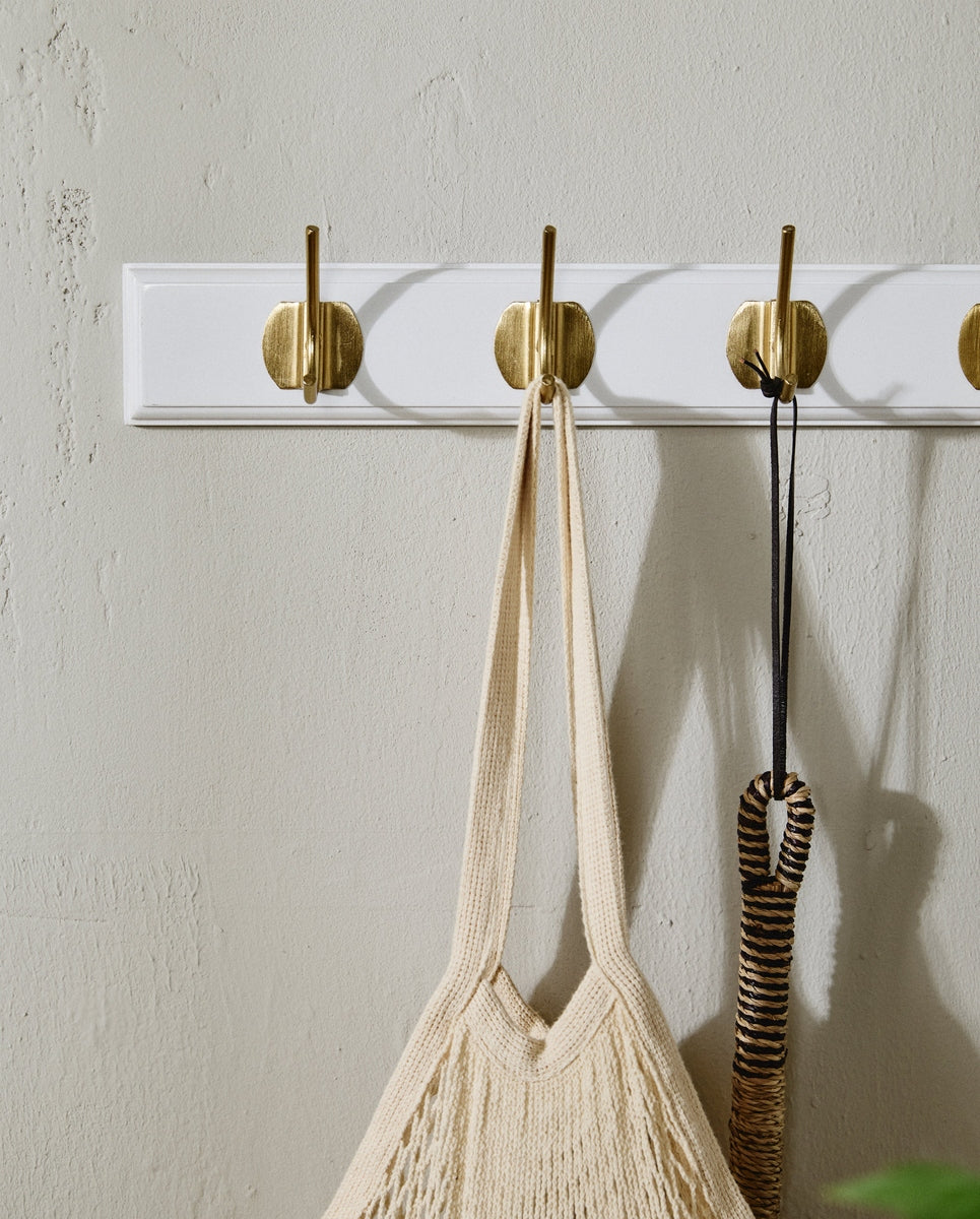 EDGY coat rack, 6 hooks - white