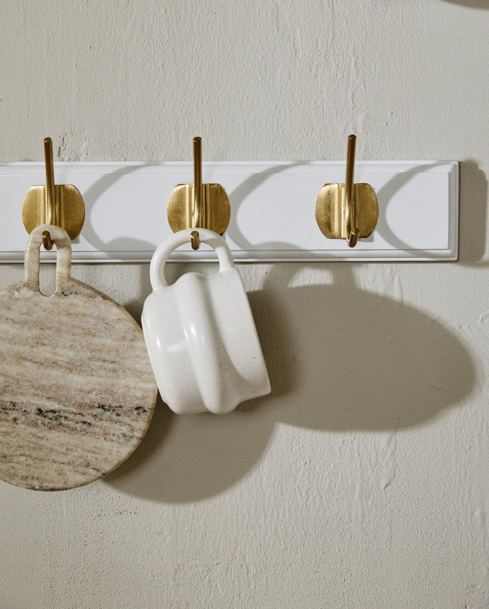 EDGY coat rack, 6 hooks - white