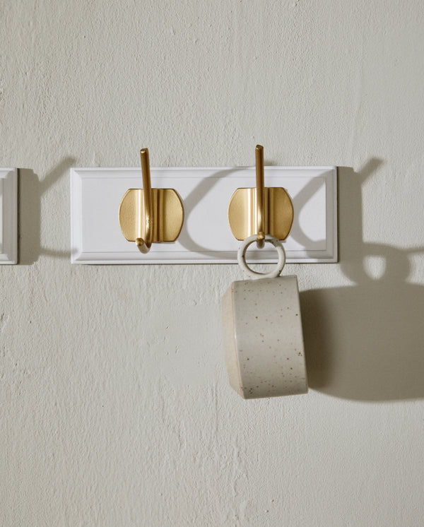 EDGY coat rack, 2 hooks - white