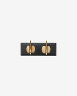 EDGY coat rack, 2 hooks - black