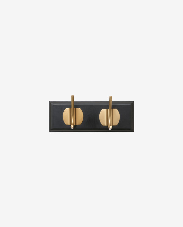 EDGY coat rack, 2 hooks - black