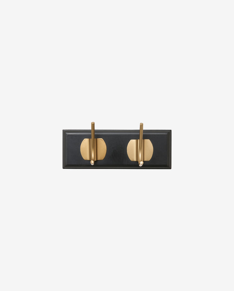 EDGY coat rack, 2 hooks - black