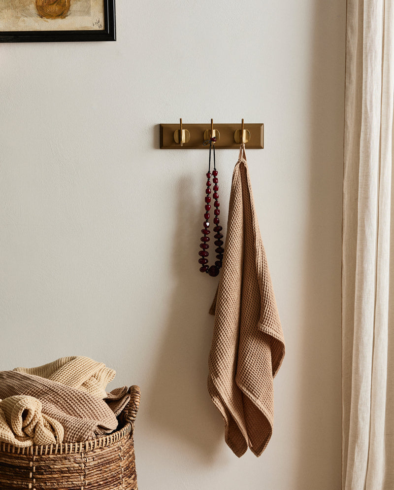 EDGY coat rack, 3 hooks - brown