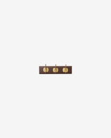 EDGY coat rack, 3 hooks - dark brown
