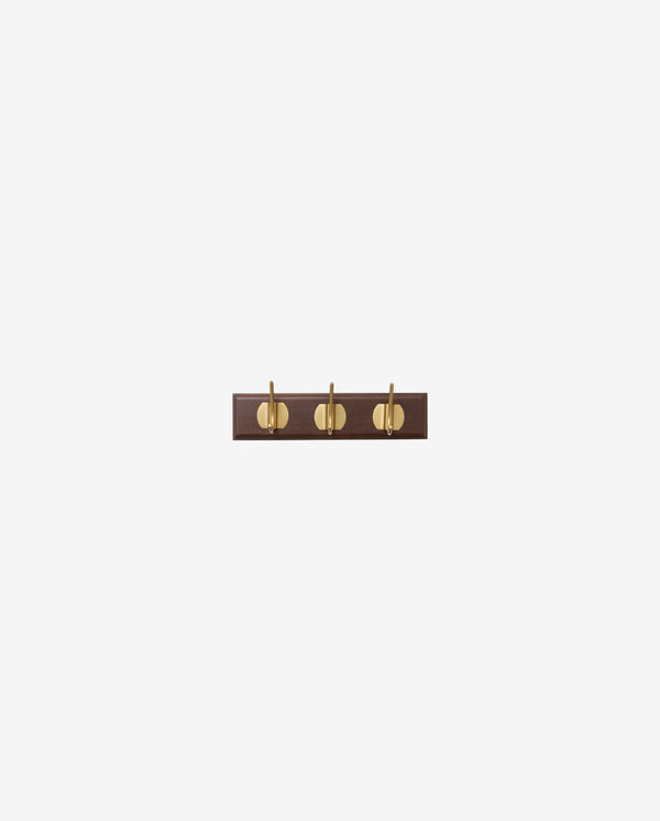 EDGY coat rack, 3 hooks - dark brown