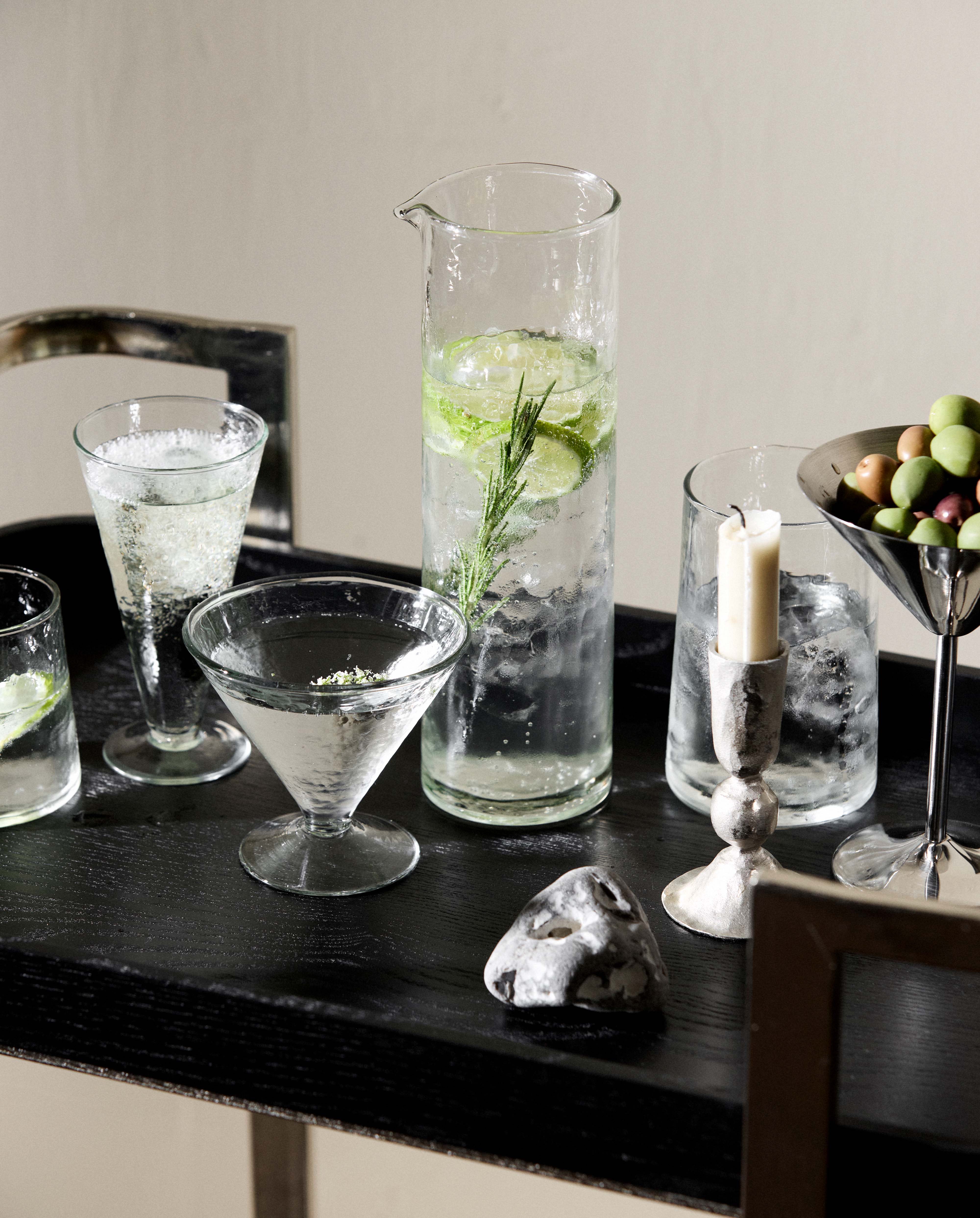 VITA tall drinking glass - clear