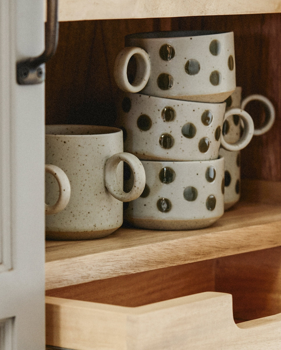 GRAINY beker met handvat, zand