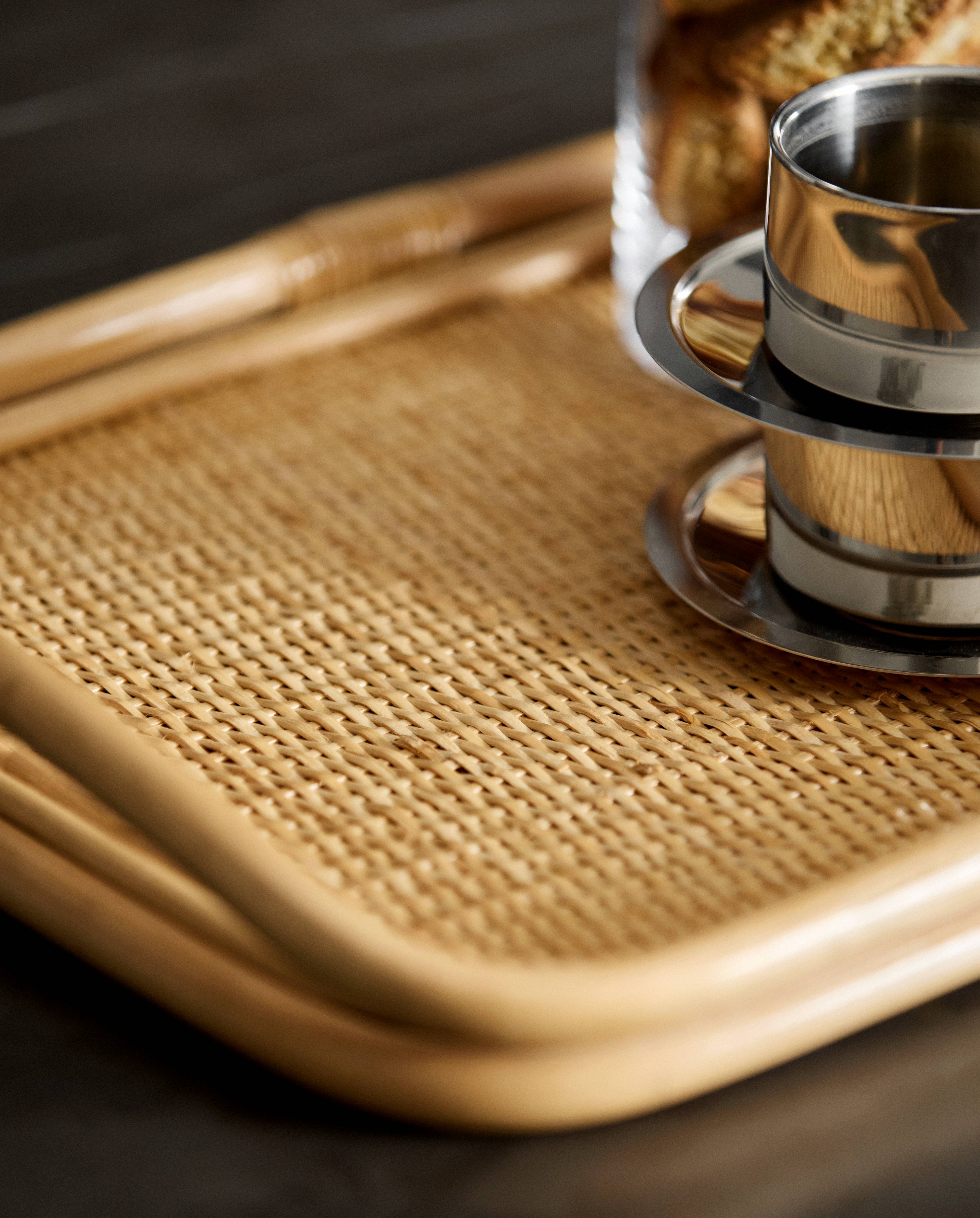 LAURUS rattan serving tray - nature