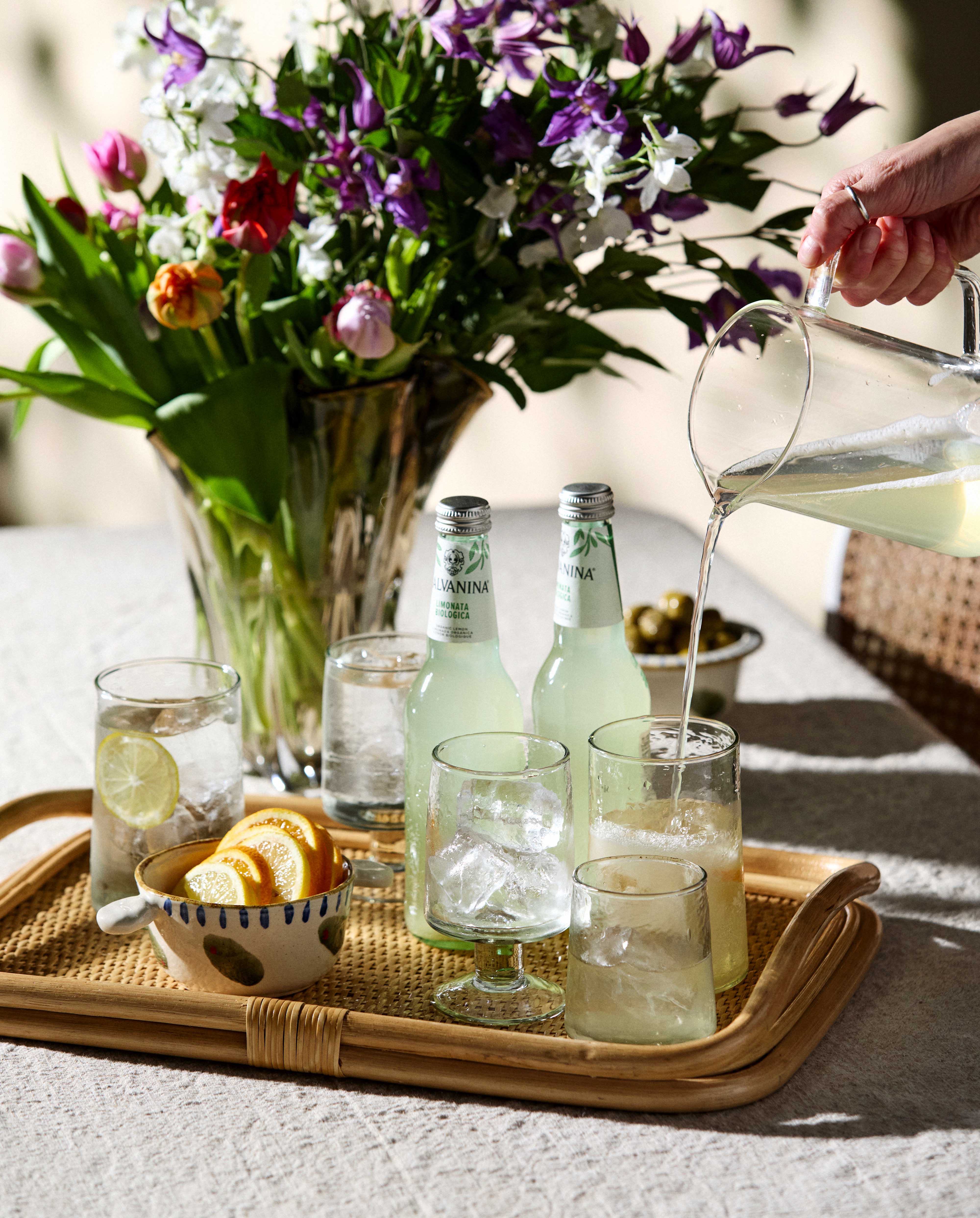 LAURUS rattan serving tray - nature