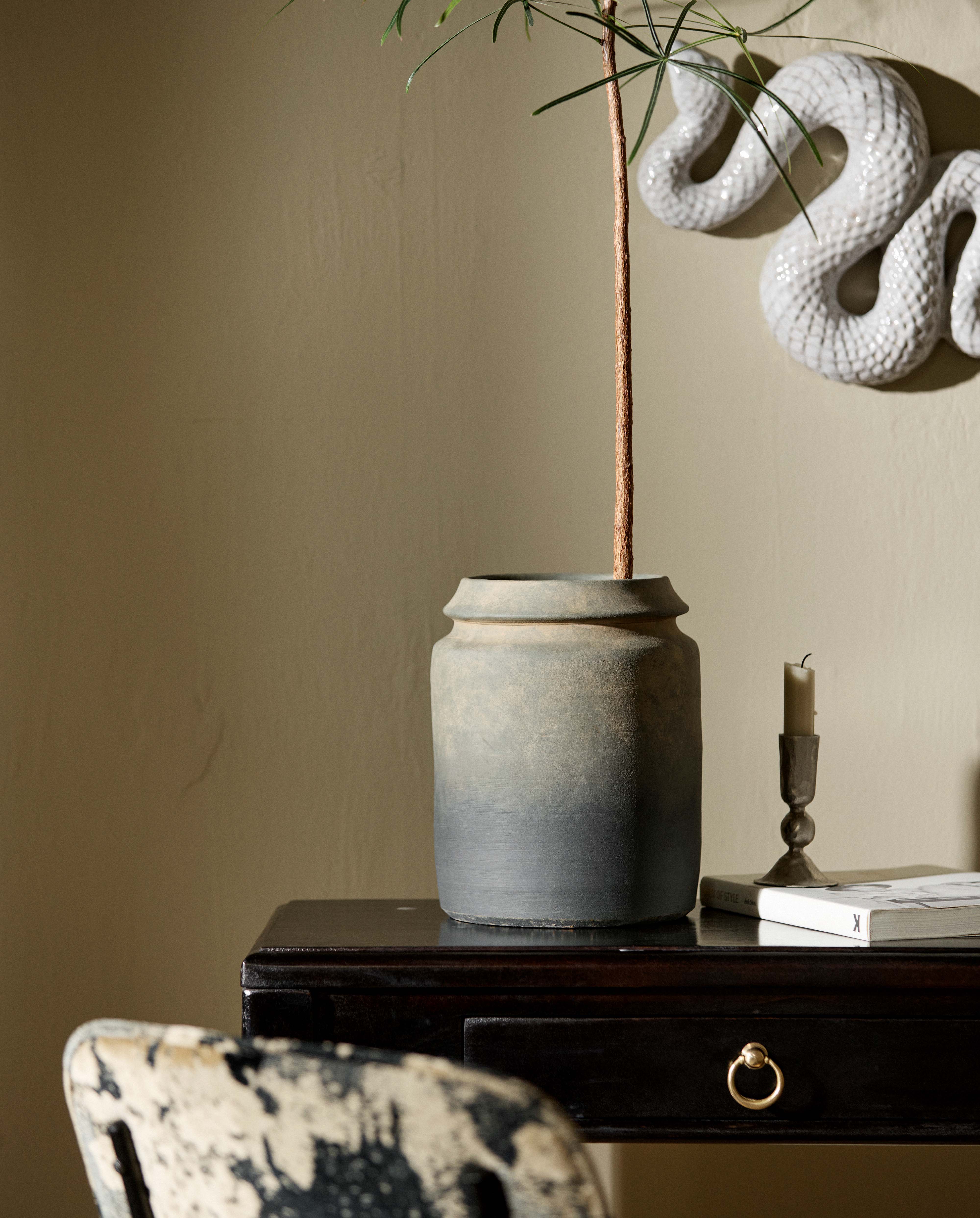 KAVO pot/vase, S - black/brown