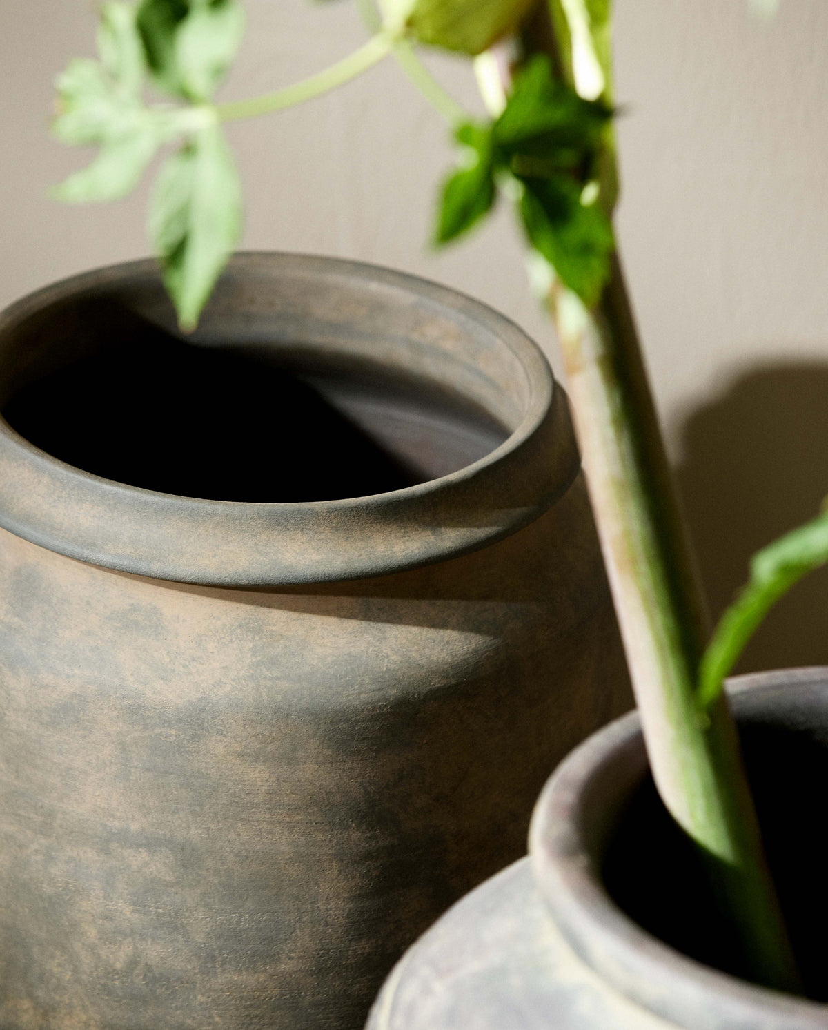 KAVO pot/vase, L - black/brown