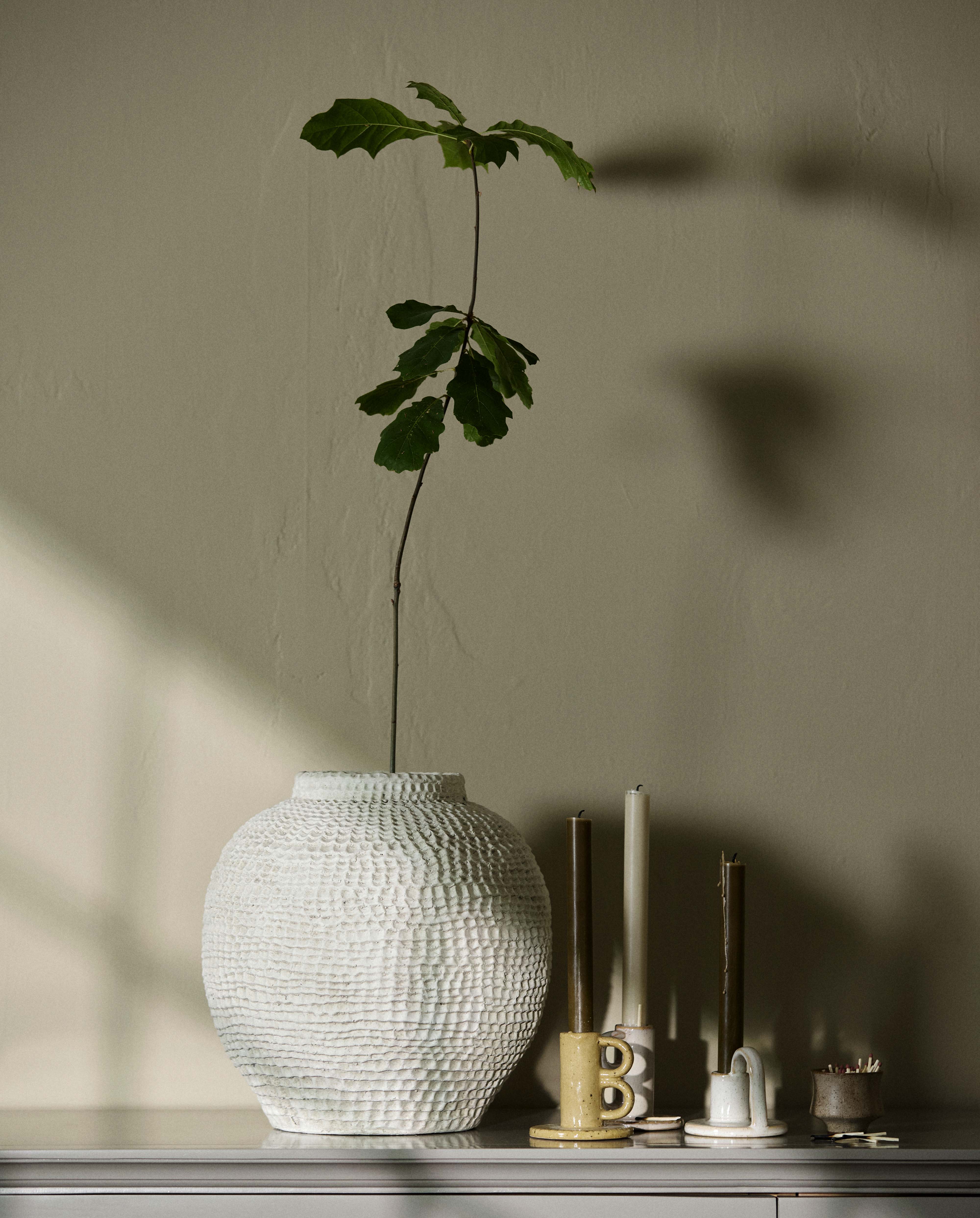 RUPA pot, cement - white
